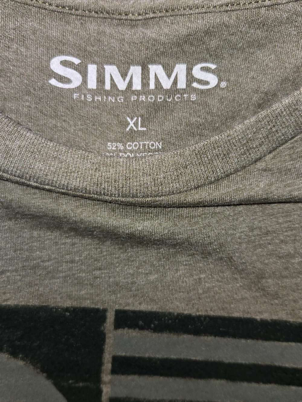 Simms Olive Green Short-Sleeve Flag Graphic Tee - Picture 3 of 5